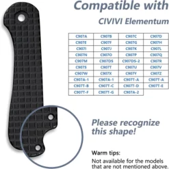 Civivi Elementum 6AL4V Black Titanium Scales -Deals Knife Lounge Store civivi elementum 6al4v titanium handle scales compatible with elementum c907 pocket knife c18062ad 1 722463 700x