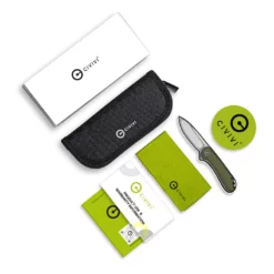 Civivi Vision FG  -Deals Knife Lounge Store civivi vision fg thumb stud knife dark green canvas micarta handle 354 black nitro v blade c22036 3 928181 800x