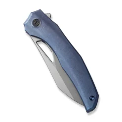 WE Knife Ignio Blue -Deals Knife Lounge Store weknife ignio flipper thumb hole knife blue titanium handle 33 stonewashed cpm 20cv blade we22042b 3 683842 600x